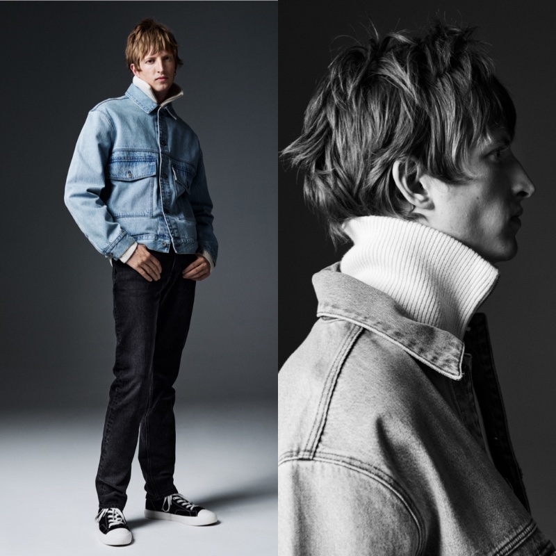 H&M Men's Jeans Fit Guide 2022 Delta van Melle Model Slim Fit Jeans