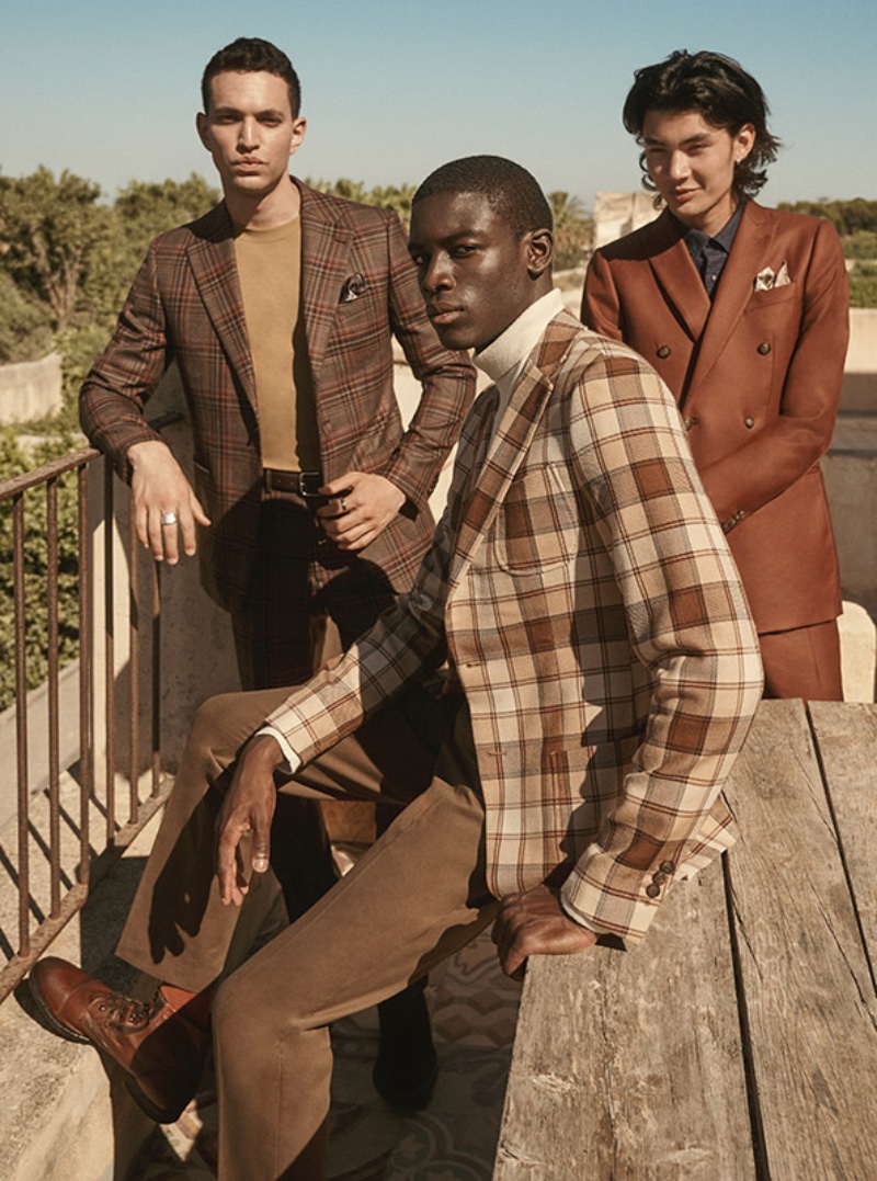 Indochino Campaign Fall 2022 Jordan Alexander Karl Assah Kai Luk-Laughton Model