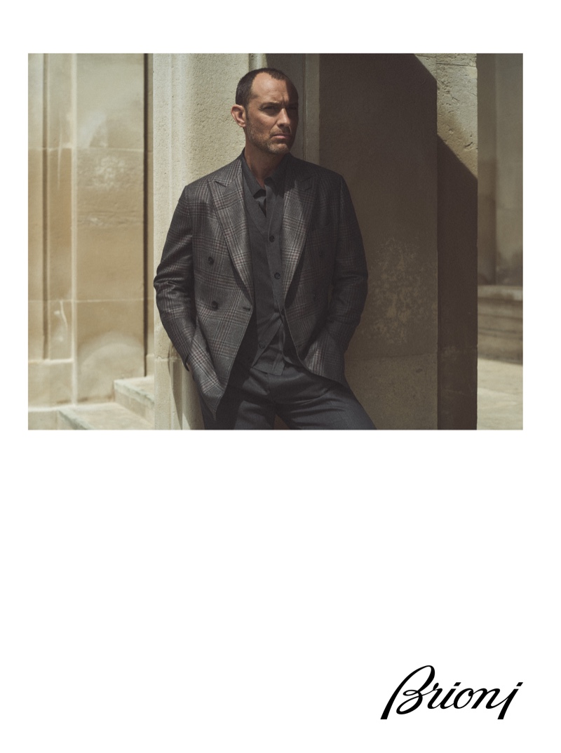 Jude Law Brioni Campaign Fall 2022 Double-breasted Jacket