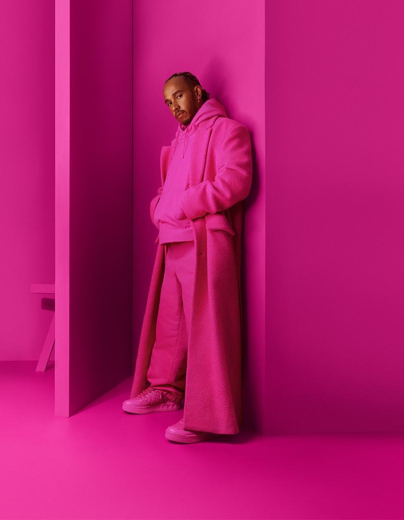 Valentino Pink PP Campaign Fall 2022 Men Lewis Hamilton