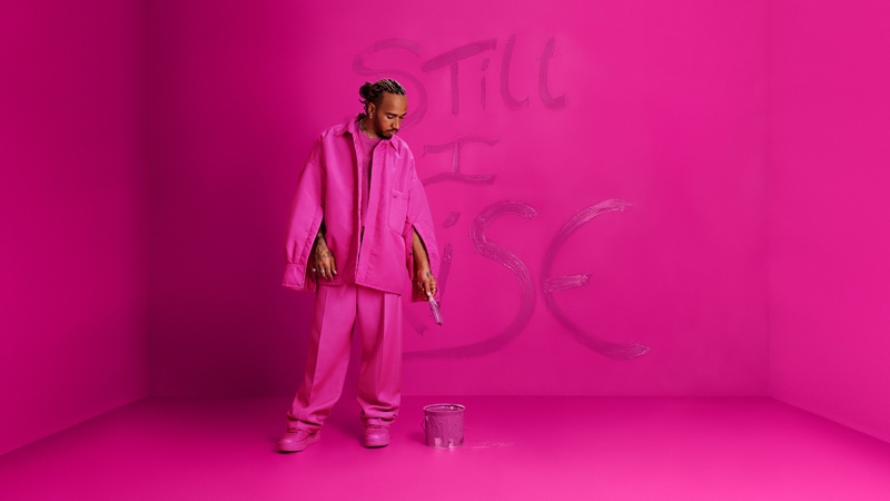 Lewis Hamilton Valentino Pink PP Campaign Fall 2022 Men