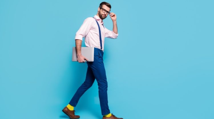 Man Glasses Suspenders Laptop Man Glasses Suspenders Laptop
