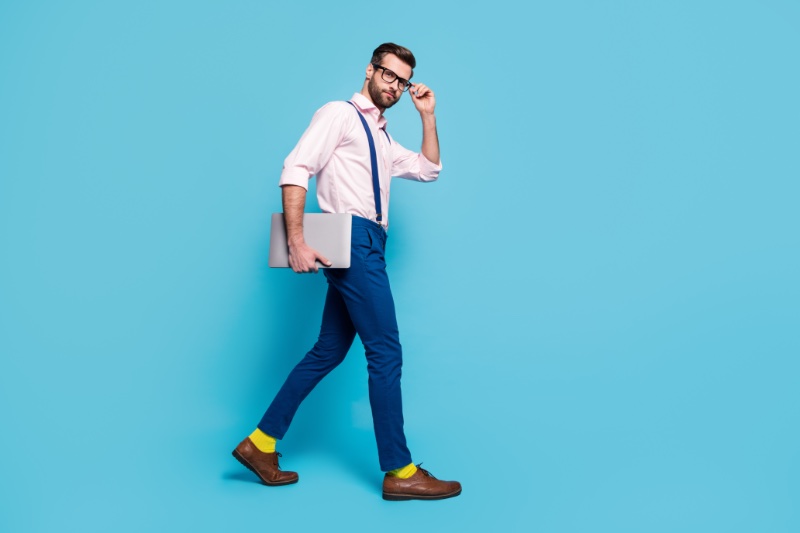 Man Glasses Suspenders Laptop Man Glasses Suspenders Laptop