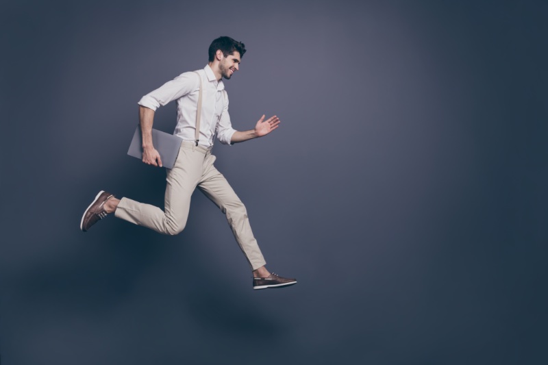 Man Jumping Suspenders Laptop Man Jumping Suspenders Laptop
