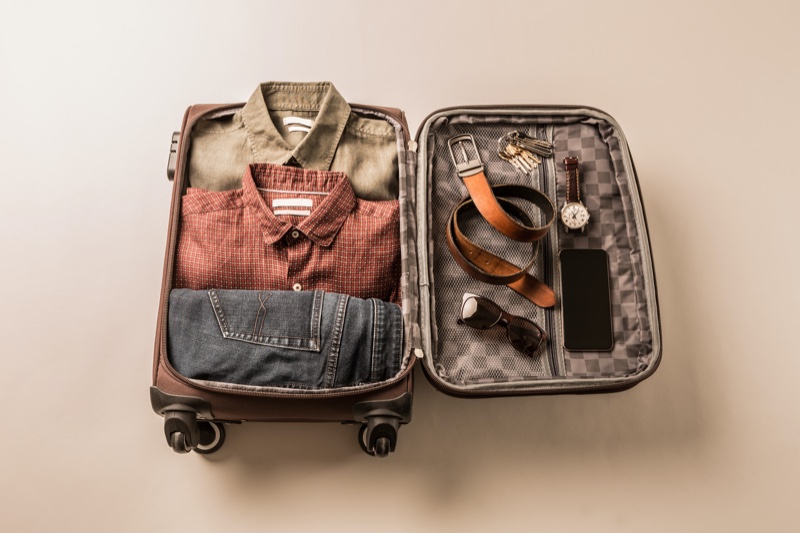 Man Luggage Folded Clothing Accessories