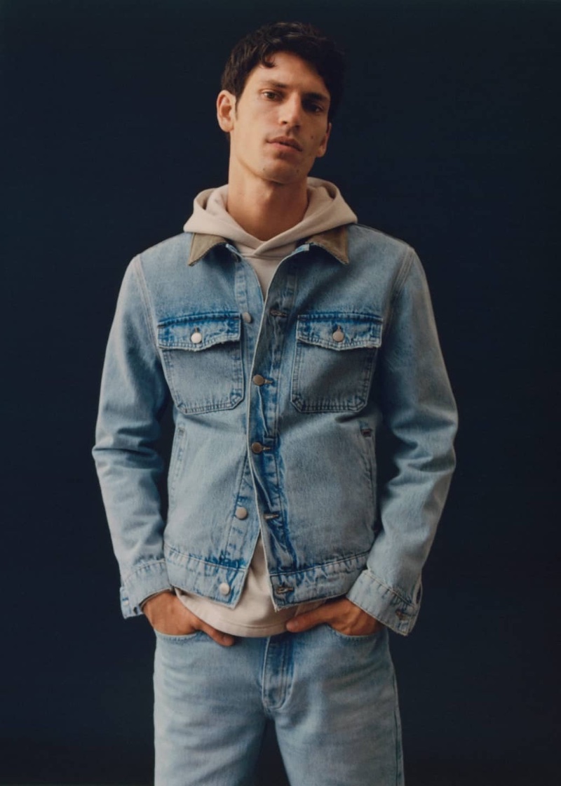 Justin Eric Martin Double Denim Hoodie Mango Man Denim Fall 2022