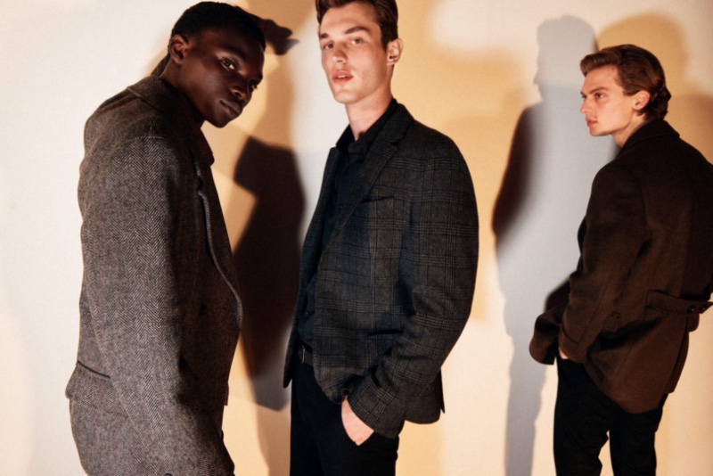 Dara Gueye Kit Butler Leon Dame Model Massimo Dutti Limited Edition Collection Men Campaign Fall 2022