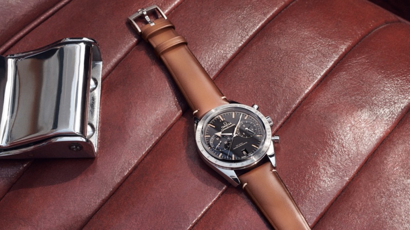OMEGA Speedmaster '57 Watch Brown Leather Strap 2022