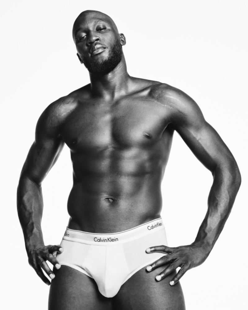 Romelu Lukaku White Briefs Calvin Klein Underwear Campaign 2022