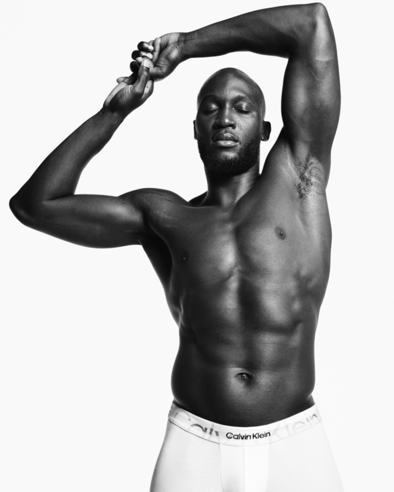 Romelu Lukaku Stretching Calvin Klein Underwear Campaign 2022 » Romelu Lukaku Stars in Calvins or Nothing Underwear Ad Romelu Lukaku Stretching Calvin Klein Underwear Campaign 2022