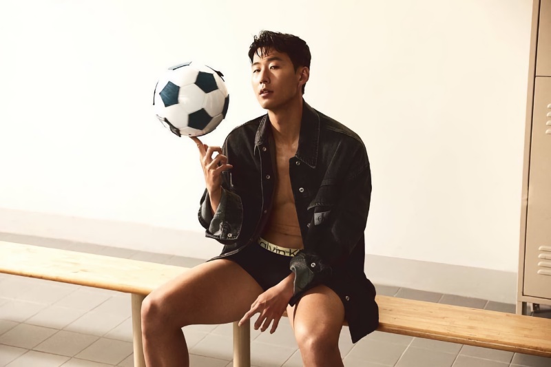 Son Heung-Min Jean Jacket Underwear Calvin Klein Campaign 2022