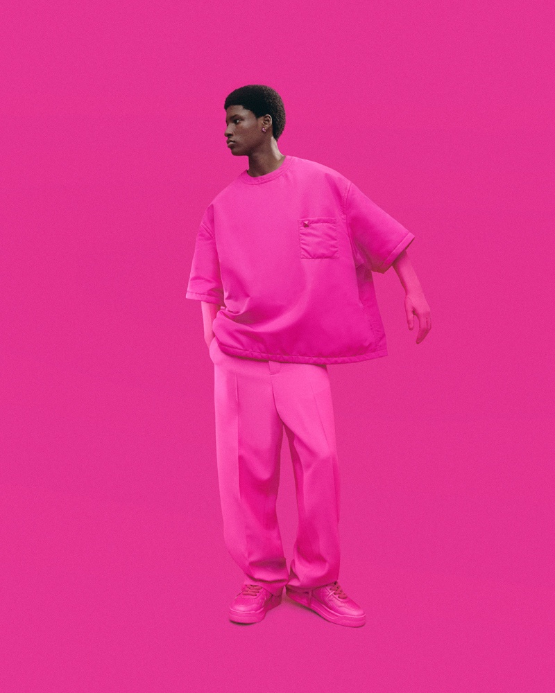 Valentino Pink PP Collection Men 2022 Aboubakar Konte Model