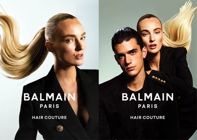 Balmain Hair Couture Campaign Fall 2022 Ymre Stiekema Xavier Serrano Model Sleek