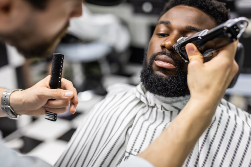 Black Man Barbershop Beard Mustache Black Man Barbershop Beard Mustache