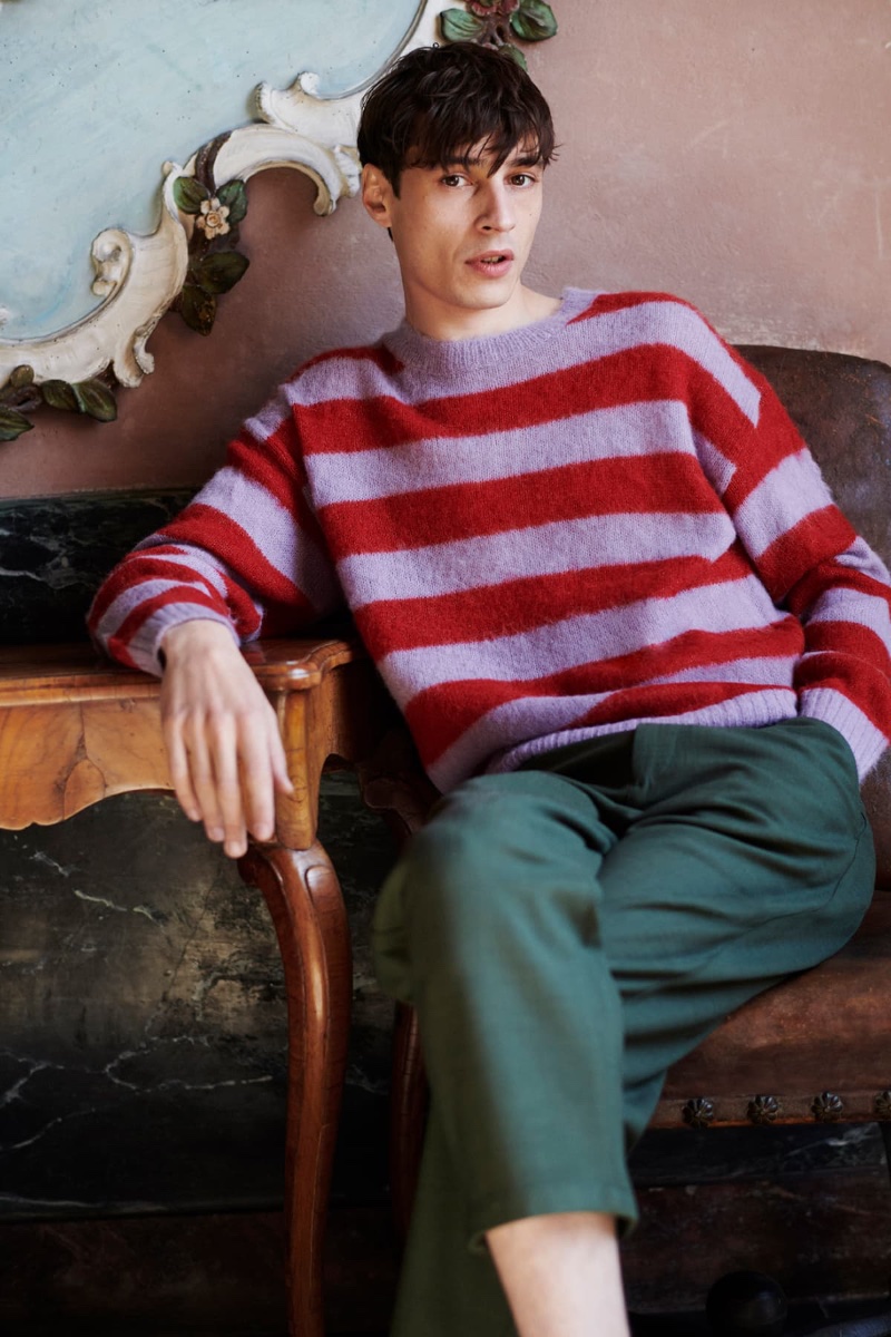 Closed Campaign Fall 2022 Adrien Sahores Model Striped Sweater