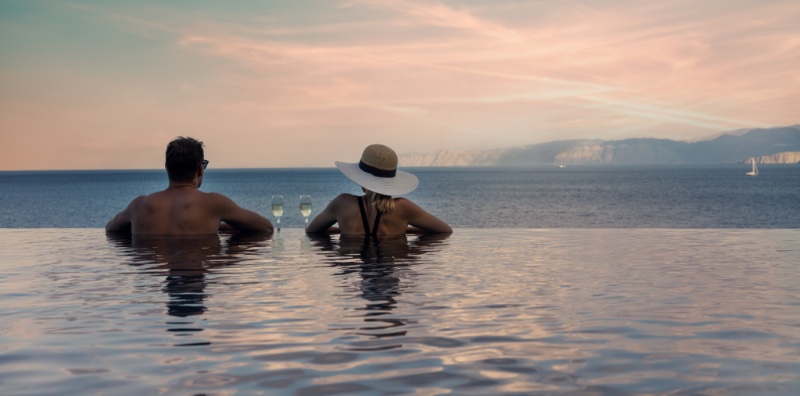 Couple Vacation Pool