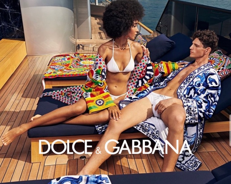 Dolce & Gabbana Casa Campaign 2022 Pau Ramis Carolin Santos Model