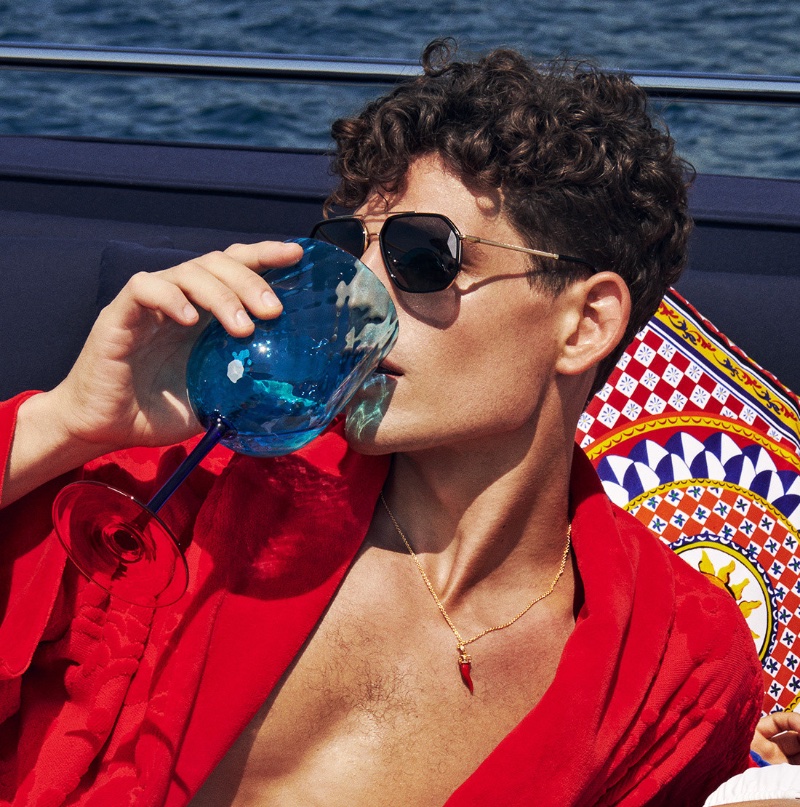 Dolce & Gabbana Casa Campaign 2022 Pau Ramis Model Wine Glass » Pau Ramis Fronts Dolce & Gabbana Casa Campaign Dolce & Gabbana Casa Campaign 2022 Pau Ramis Model Wine Glass