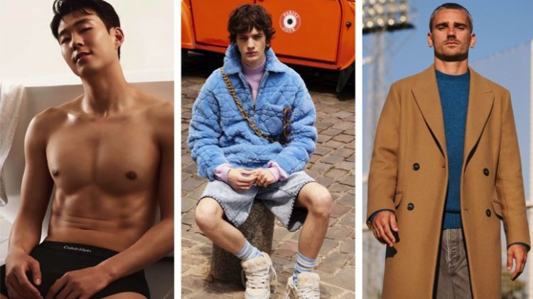 Week in Review: Son Heung-Min for Calvin Klein, Joshua Thompson in Dior Men for VMAN, Antoine Griezmann for Mango Man fall-winter 2022 campaign.