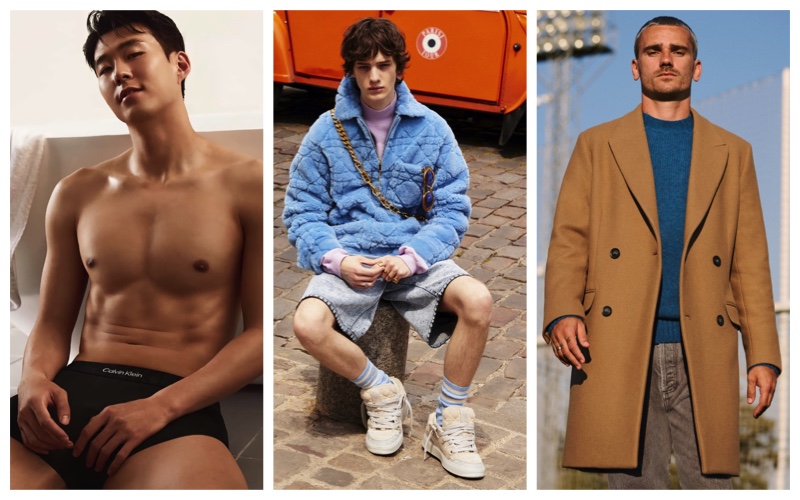Week in Review: Son Heung-Min for Calvin Klein, Joshua Thompson in Dior Men for VMAN, Antoine Griezmann for Mango Man fall-winter 2022 campaign.