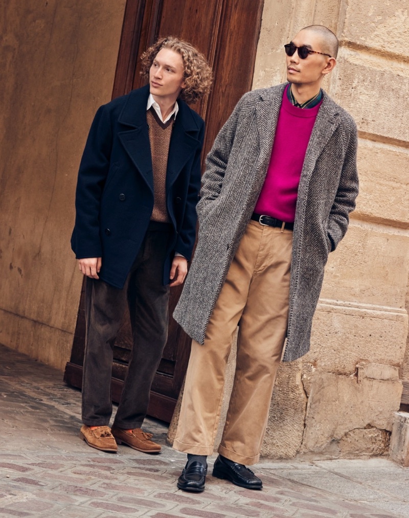J.Crew Men Fall 2022 Fashions Mathis Durand Peter Ash Lee Model » J.Crew Takes to Paris with Fresh Fall Style J.Crew Men Fall 2022 Fashions Mathis Durand Peter Ash Lee Model