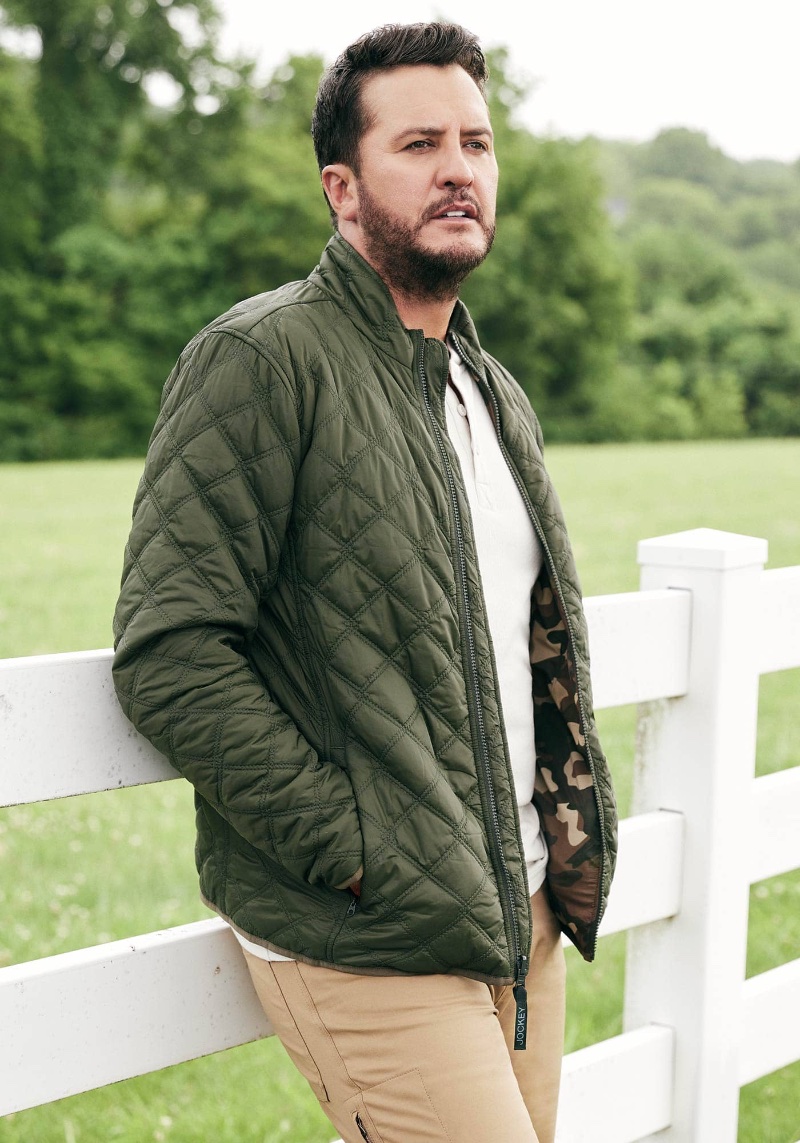 Luke Bryan Jockey Outdoors Collection 2022 Reversible Quilted Green Jacket