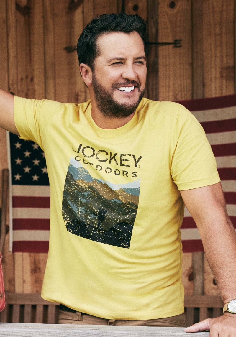Luke Bryan Jockey Outdoors Collection 2022 Yellow T-shirt