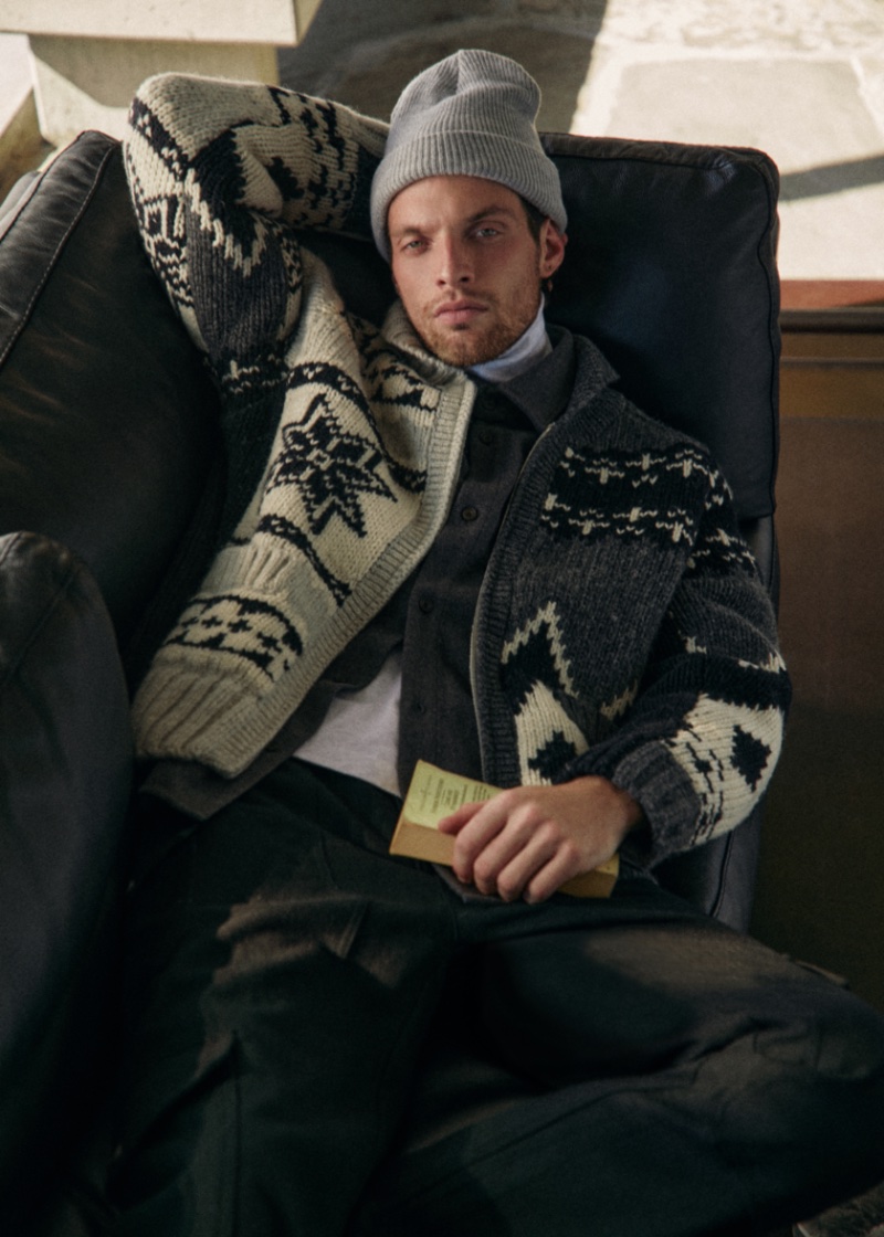 Kith Campaign Winter 2022 Rocky Harwood Model Knitwear