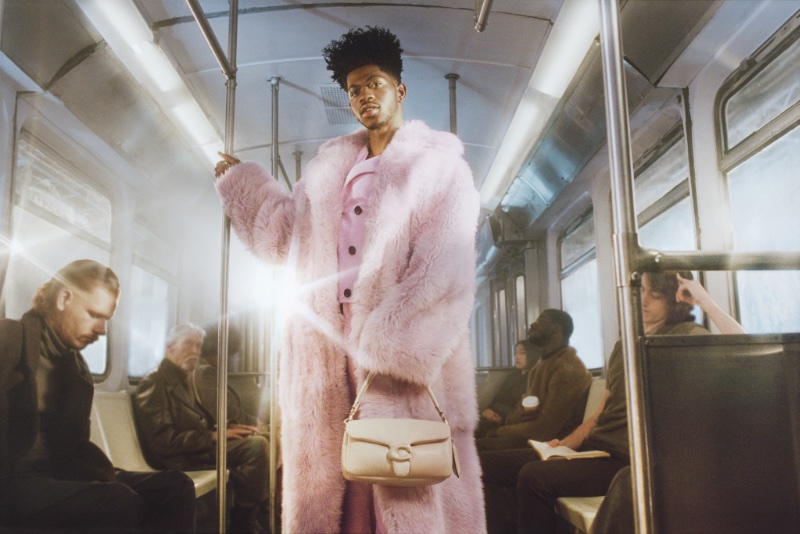 Lil Nas X Coach Campaign 2022 Pink Coat