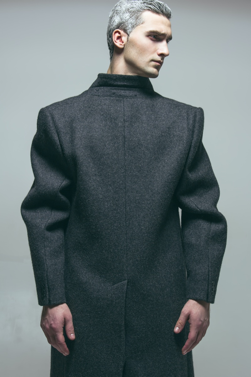 Male Model Backwards Coat