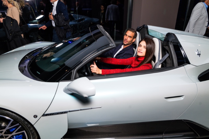 Elisa Sednaoui Jon Kortajarena Model Maserati Milan Store Opening 2022