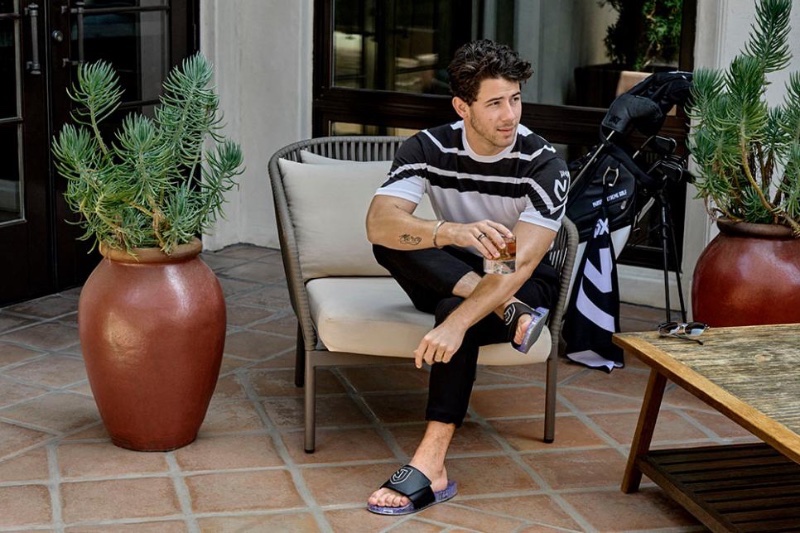 Nick Jonas PXG Capsule Collection 2022 Knit Shirt Feet Slides