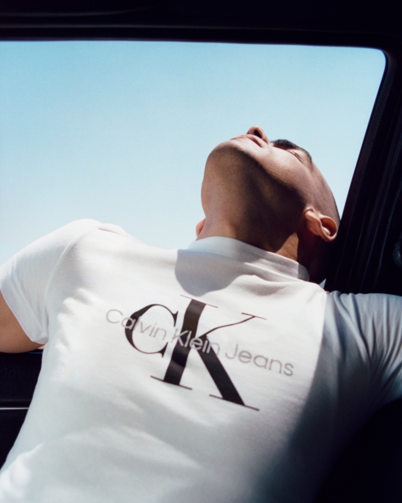 Omar Ayuso Calvin Klein Campaign 2022 CK Calvin Klein Jeans Logo Monogram T-shirt