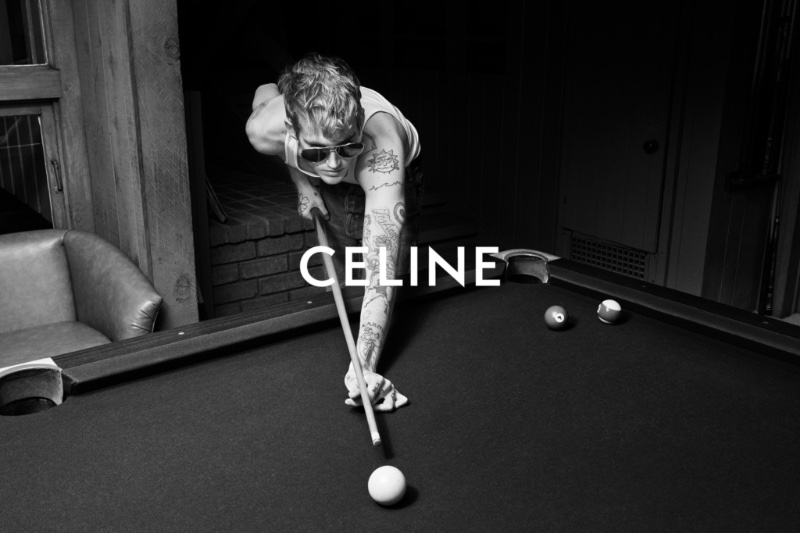 Celine Eau de Californie Fragrance Campaign 2022 Presley Gerber Model Pool