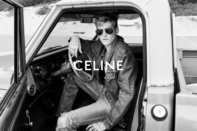 Celine Eau de Californie Fragrance Campaign 2022 Presley Gerber Model Denim