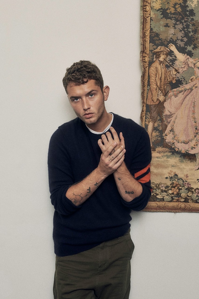 Rafferty Law Zadig & Voltaire Campaign Fall 2022 Sweater » Raff Law Dons Trendy Style for Zadig & Voltaire Rafferty Law Zadig & Voltaire Campaign Fall 2022 Sweater