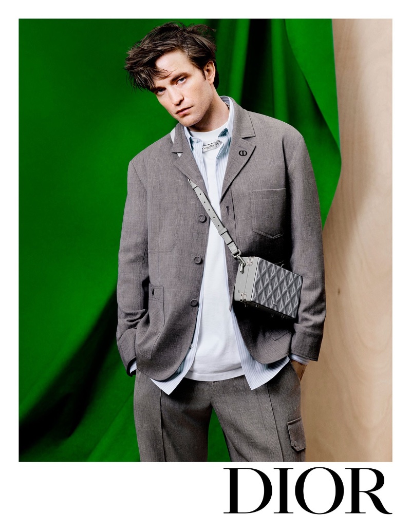 Robert Pattinson Dior Men Campaign Spring 2023 Gray Suit