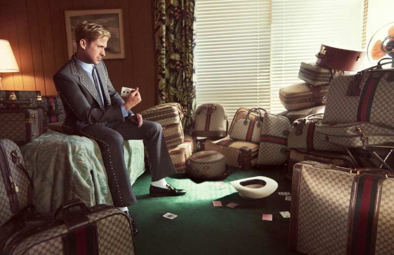 Ryan Gosling Studded Suit Gucci Valigeria Campaign 2022
