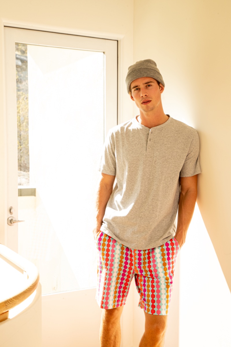 Mr Turk x BedHead Pajamas Henley Boxer Set Leif Erik Offerdahl Model » Mr Turk Delivers Colorful Sleepwear with BedHead Pajamas Mr Turk x BedHead Pajamas Henley Boxer Set Leif Erik Offerdahl Model