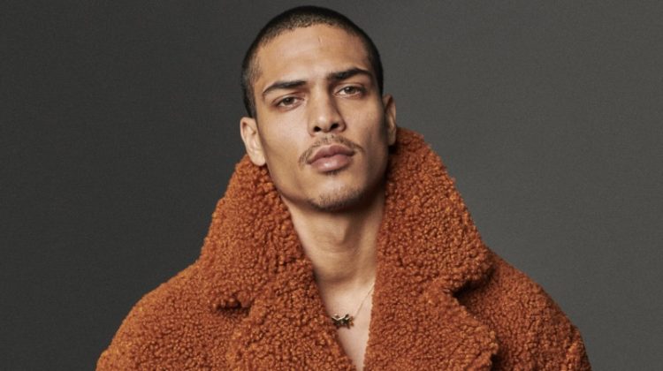 United Colors of Benetton Men Campaign Fall 2022 Geron McKinley Coat