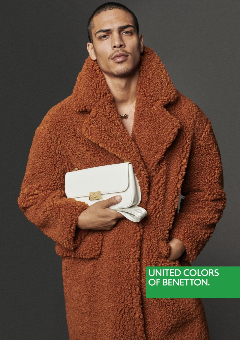 United Colors of Benetton Men Campaign Fall 2022 Geron McKinley Coat