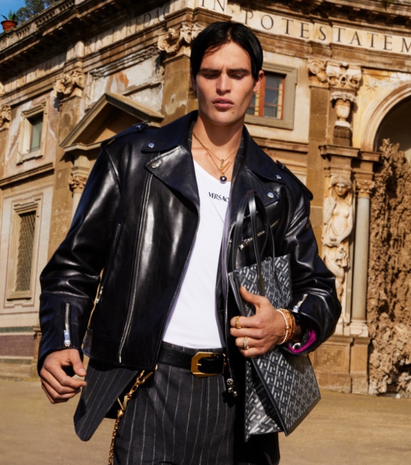 Versace Men Campaign Fall 2022 Parker van Noord Model