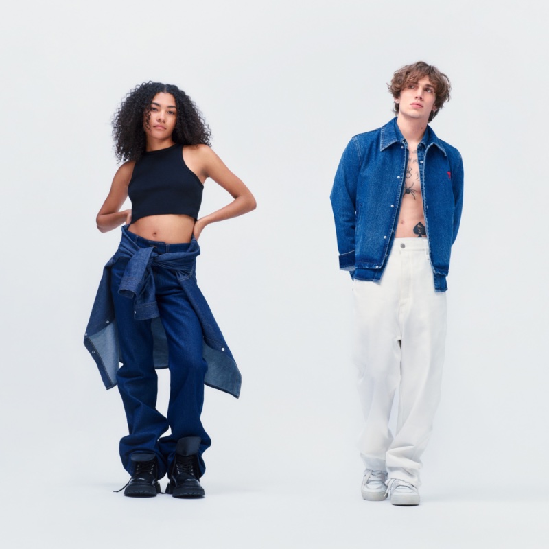 AMI Paris enlists Olivia Dean and Vinnie Hacker as the stars of its new denim campaign.