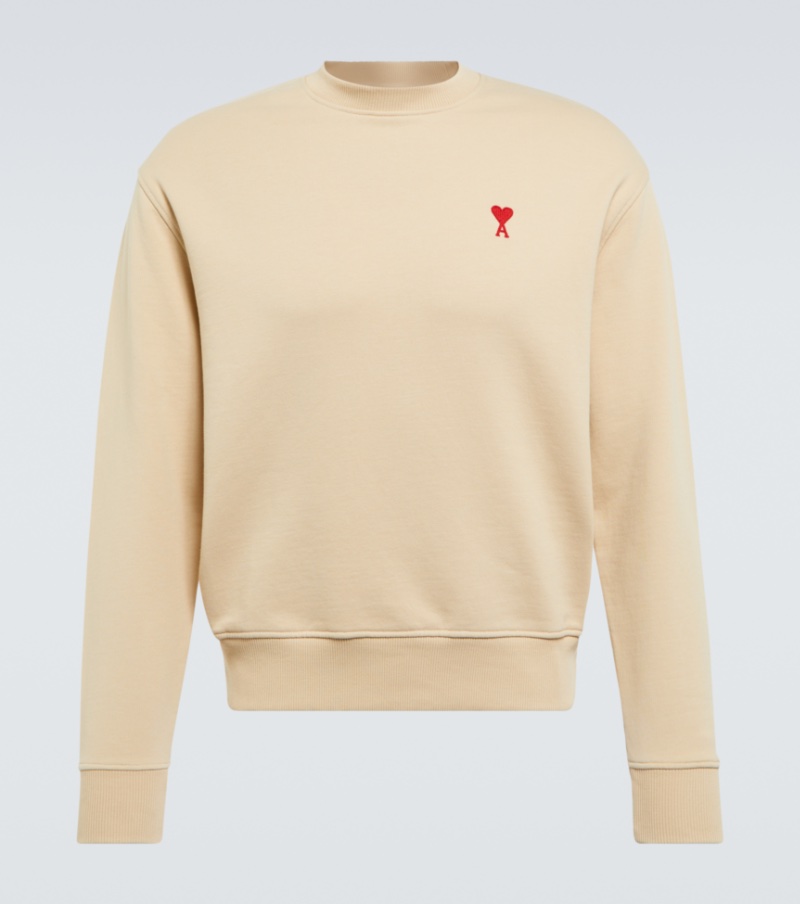 AMI Paris x Mytheresa Ami de Coeur Cotton Jersey Sweatshirt » AMI Paris x Mytheresa: 7 Pieces to Step Up Your Beige Game AMI Paris x Mytheresa Ami de Coeur Cotton Jersey Sweatshirt