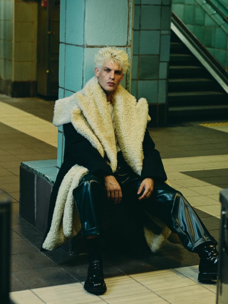 Baptiste Radufe Goes Blond for Vogue Greece