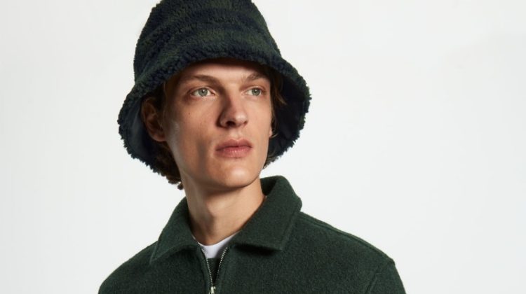 COS Regular-fit Zip-up Wool Jacket, Teddy Bucket Hat