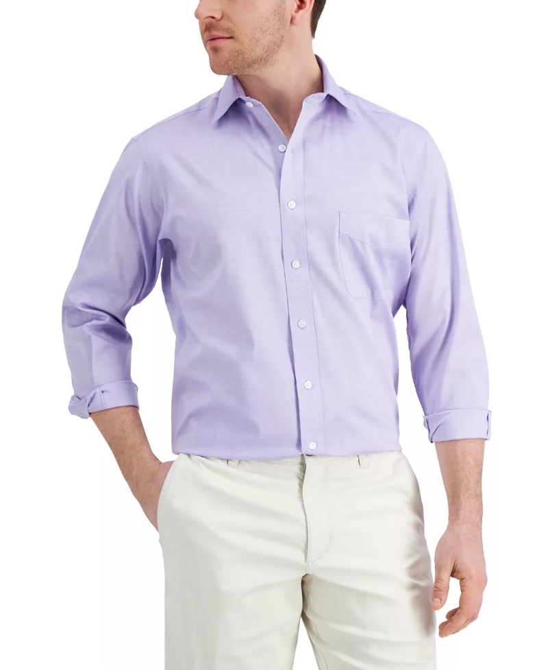 purple dress shirt