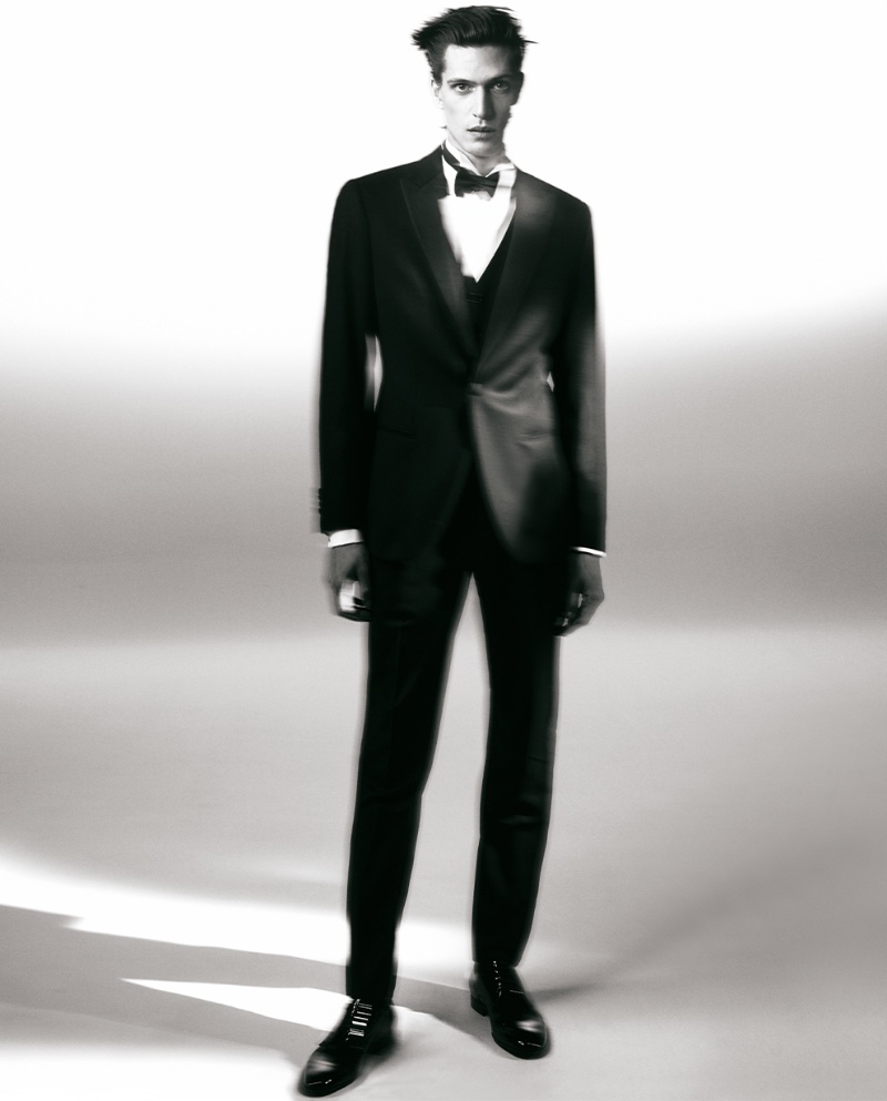 Giorgio Armani Made to Measure Campaign 2022 Edoardo Sebastianelli Model Tuxedo