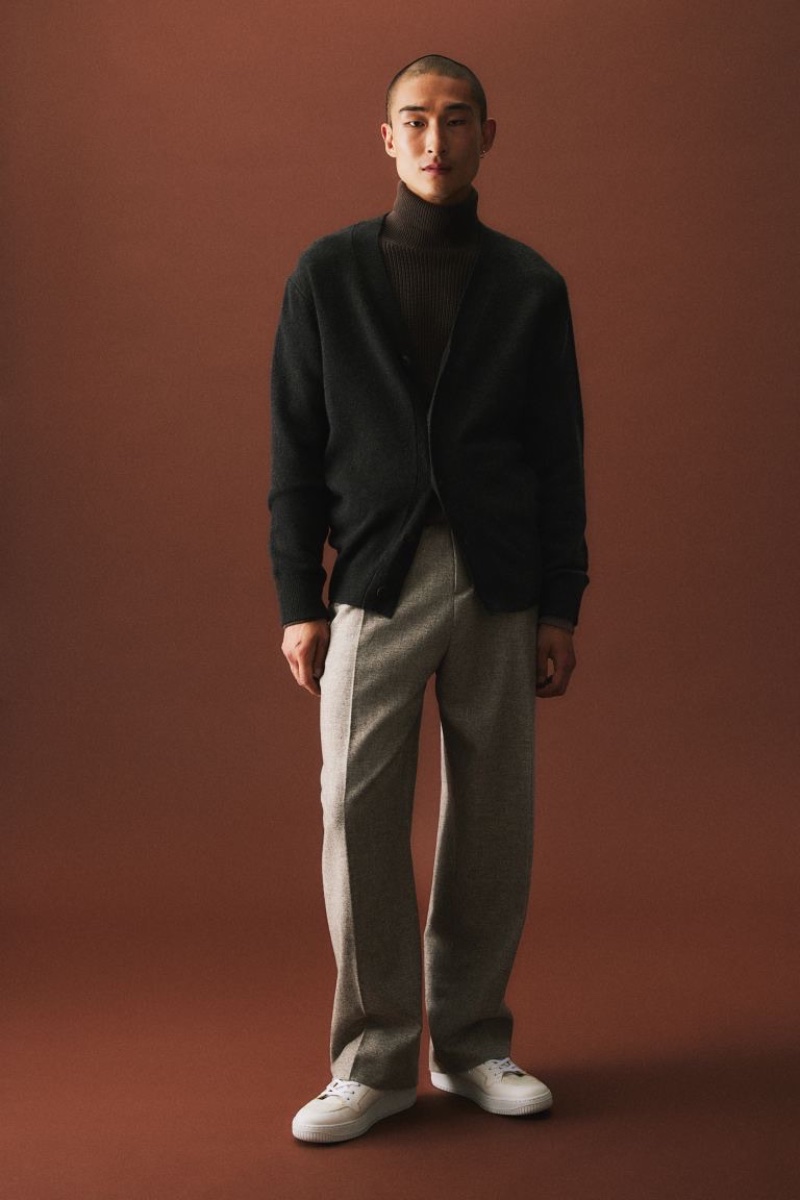H&M Loose Fit Wool-blend Suit Pants