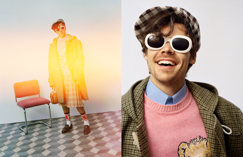 Harry Styles Gucci HA HA HA Campaign 2022 Sunglasses White Frames » Harry Styles Plays Dress Up for Gucci HA HA HA Campaign Harry Styles Gucci HA HA HA Campaign 2022 Sunglasses White Frames